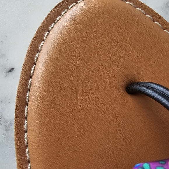 Matilda Jane Toes In The Sand Purple Floral Flip Flop Sandals Size 10 - Picture 11 of 12